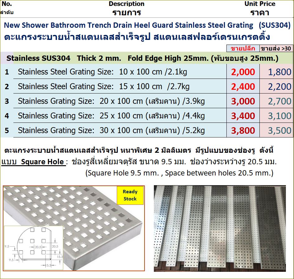 çᵹõк¹   Stainless Chnnel drain Expanded Metal Steel Grating